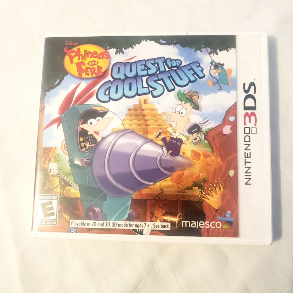 Nintendo 3DS Phineas & Ferb Quest for Cool Stuff Video Game (2013)